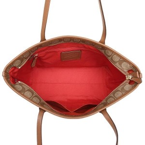 [NEW] COACH 38405 VARSITY STRIPE CITY ZIP TOTE IN SIGNATURE